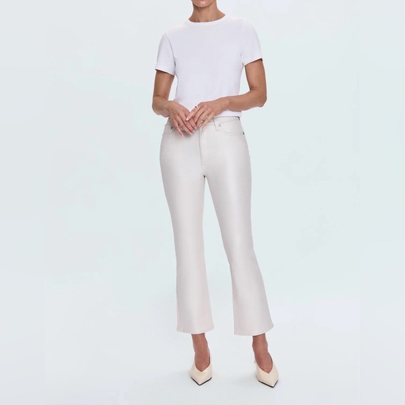 Pistola Kinsley Lennon High Rise Crop Boot Jean - Ivory Luster - Picture 4 of 6